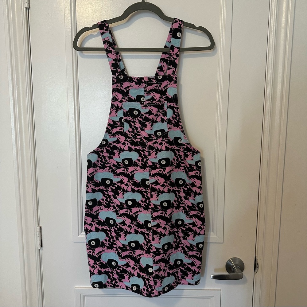 Twik x Hayley Elsaesser Denim Cowboy 8-Ball Dungaree Dress